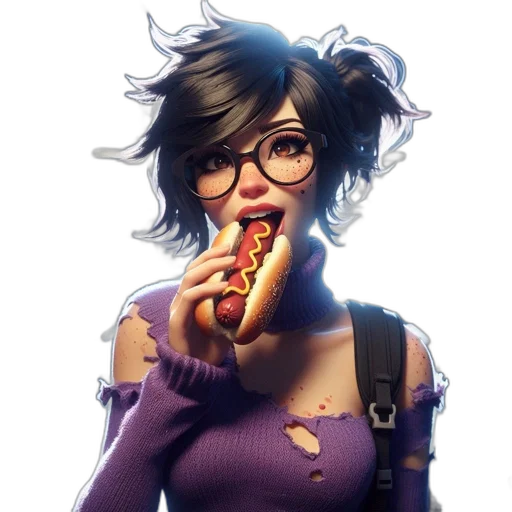 food, weapon, staff, face transparent PNG cut-out
