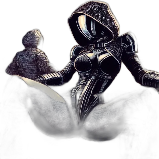 robot, mask, creature, concept art transparent PNG cut-out