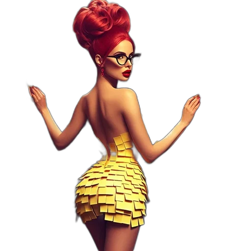 dress, 3d render, concept art, pixel art transparent PNG cut-out