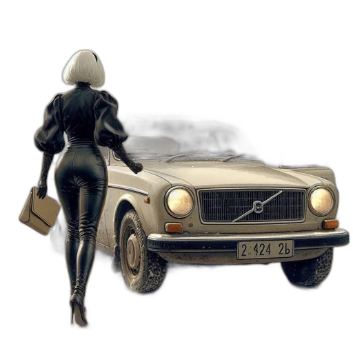 car, concept art, fantasy art, comic book art transparent PNG cut-out