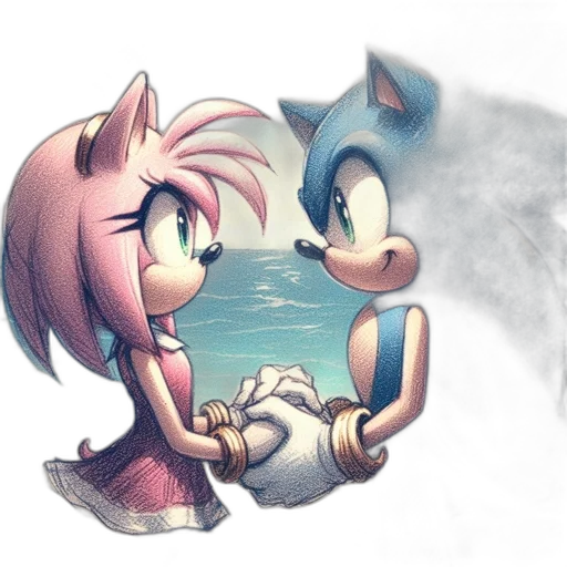 concept art, watercolor, cartoon, vaporwave transparent PNG cut-out