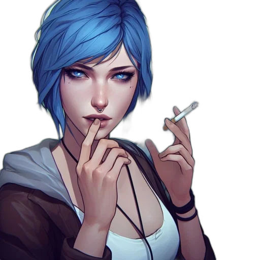 face, staff, jacket, weapon transparent PNG cut-out