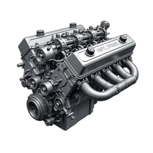 car, detailed, illustration, engine transparent PNG cut-out