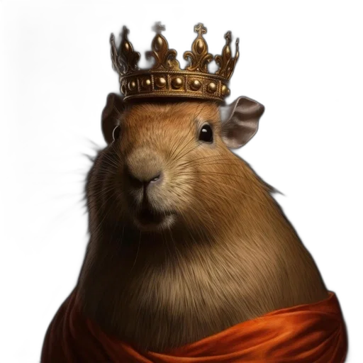 crown, animal, hat, staff transparent PNG cut-out