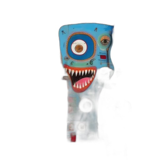 robot, mask, staff, creature transparent PNG cut-out