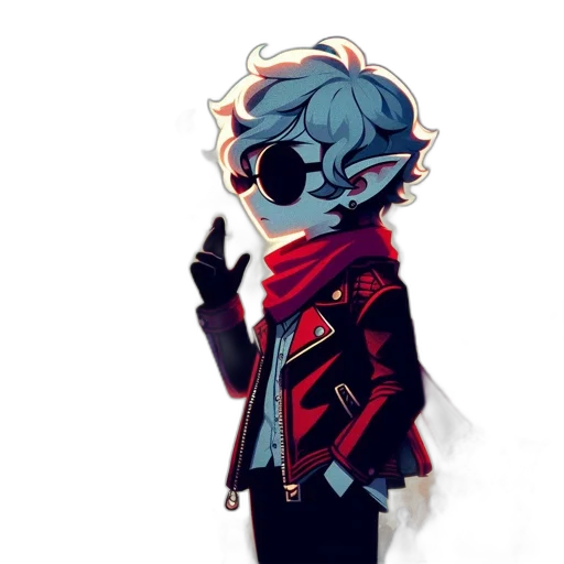 jacket, mask, staff, creature transparent PNG cut-out