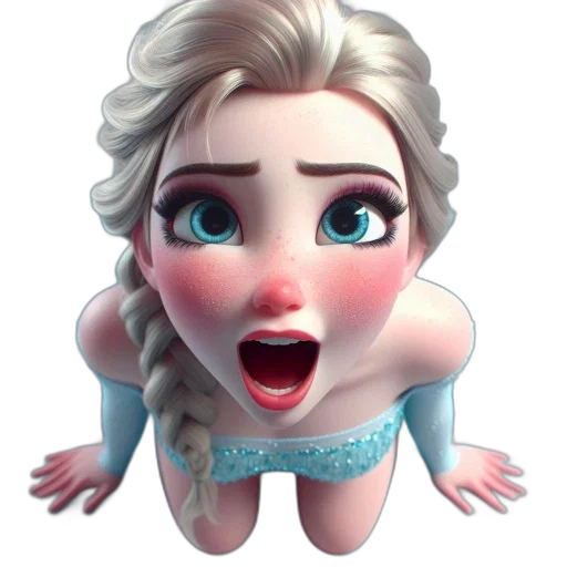 face, creature, dress, 3d render transparent PNG cut-out