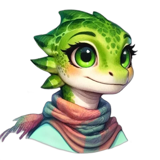 dragon, staff, creature, animal transparent PNG cut-out