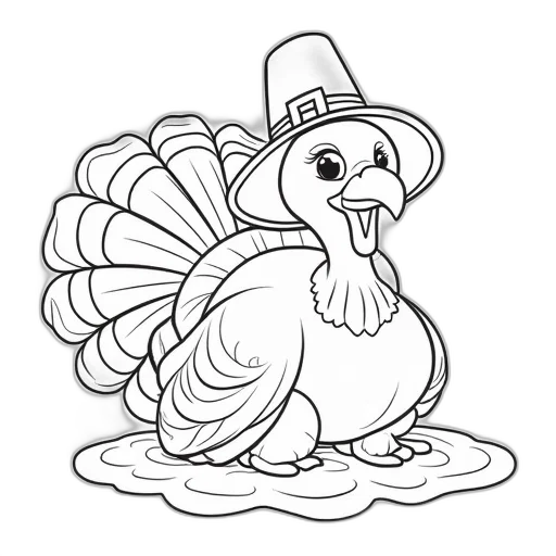 coloring, page, thanksgiving, turkey transparent PNG cut-out