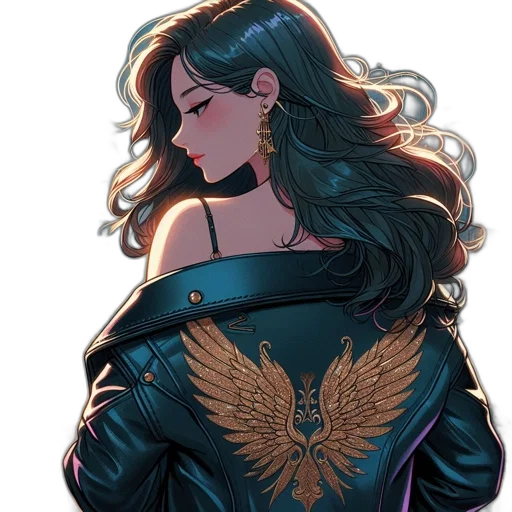 jacket, dress, crown, comic book art transparent PNG cut-out