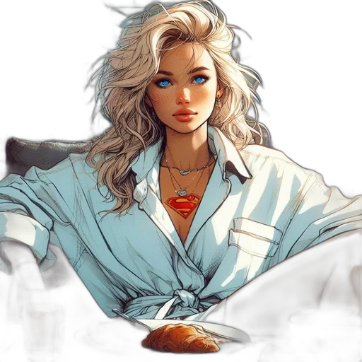 jewelry, jacket, face, photorealistic transparent PNG cut-out