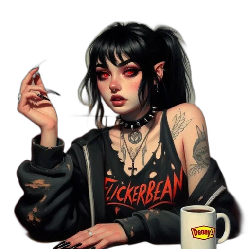 jacket, jewelry, cyberpunk, fantasy art transparent PNG cut-out