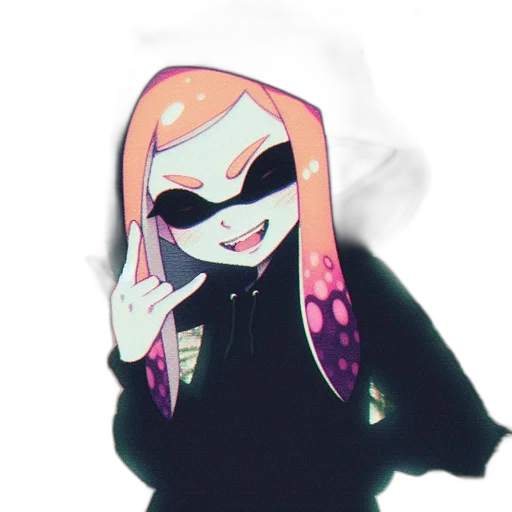 jacket, mask, creature, staff transparent PNG cut-out