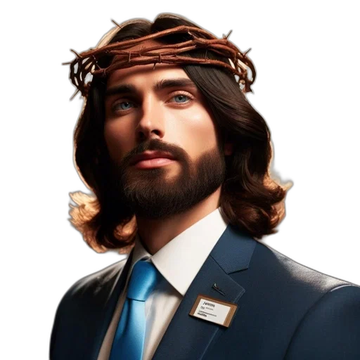 crown, staff, hair, face transparent PNG cut-out