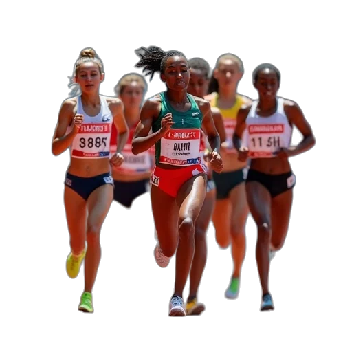 runners, women, 800m, heats transparent PNG cut-out