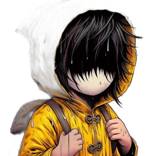 jacket, mask, face, creature transparent PNG cut-out
