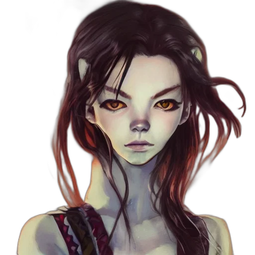 face, mask, creature, fantasy art transparent PNG cut-out