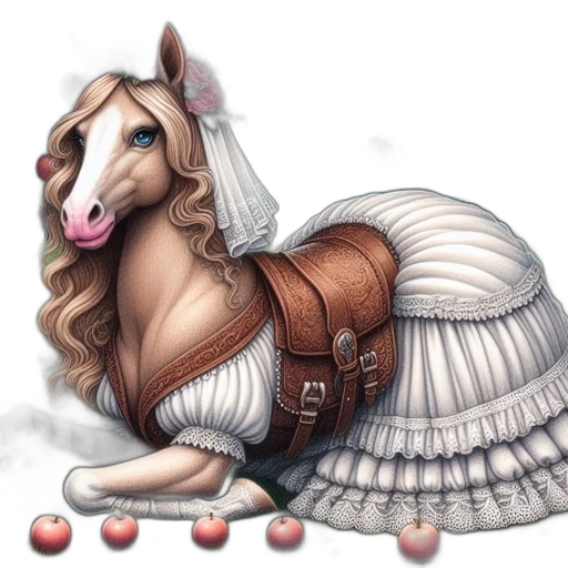 dress, animal, fantasy art, concept art transparent PNG cut-out