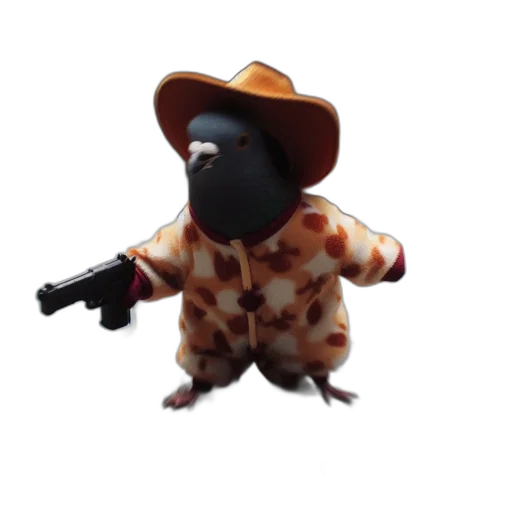 animal, hat, weapon, jacket transparent PNG cut-out