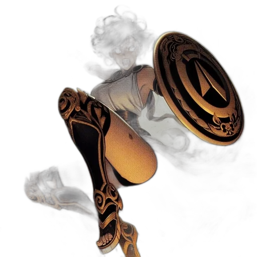 staff, sword, weapon, shoes transparent PNG cut-out