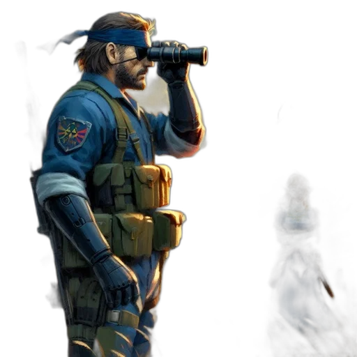 weapon, jacket, staff, creature transparent PNG cut-out