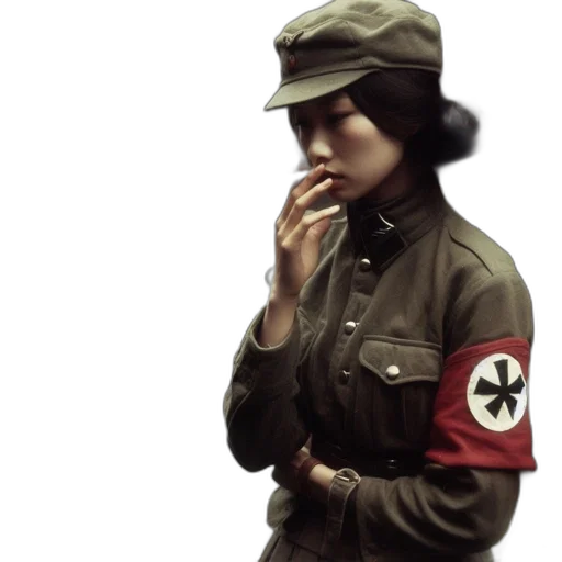 jacket, hat, weapon, face transparent PNG cut-out