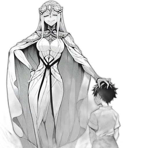 dress, crown, sword, staff transparent PNG cut-out