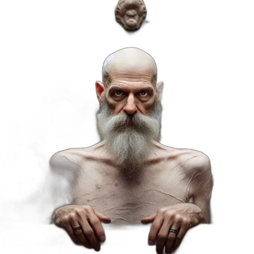 face, mask, creature, staff transparent PNG cut-out