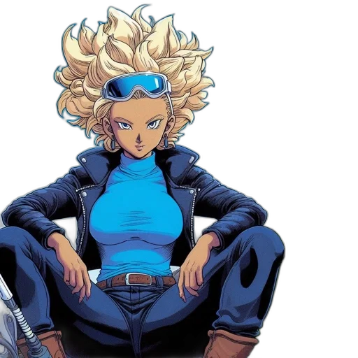 jacket, hair, comic book art, concept art transparent PNG cut-out