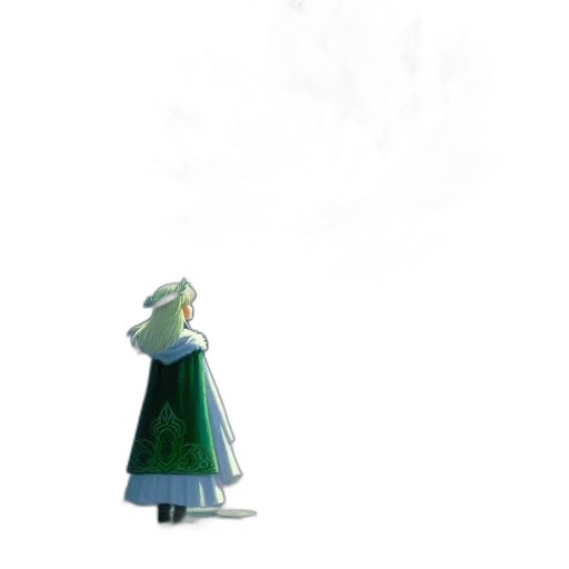 dress, staff, crown, hat transparent PNG cut-out