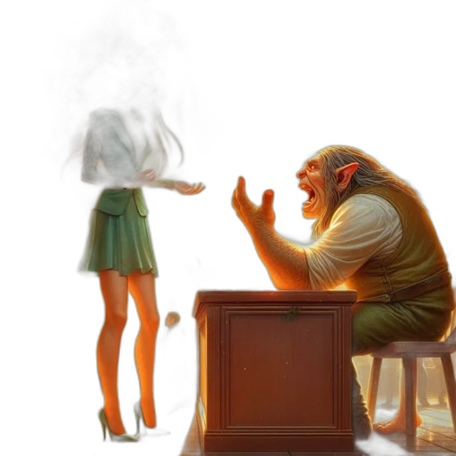 furniture, creature, dress, concept art transparent PNG cut-out