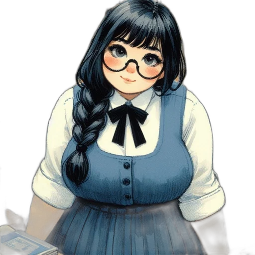 dress, staff, face, anime transparent PNG cut-out