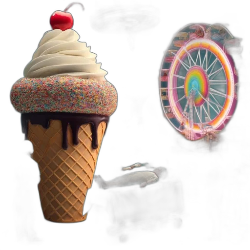 umbrella, hat, food, staff transparent PNG cut-out