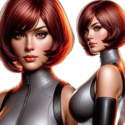 comic book art, concept art, photorealistic, 3d render transparent PNG cut-out