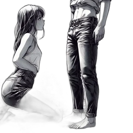 comic book art, concept art, anime, pencil sketch transparent PNG cut-out