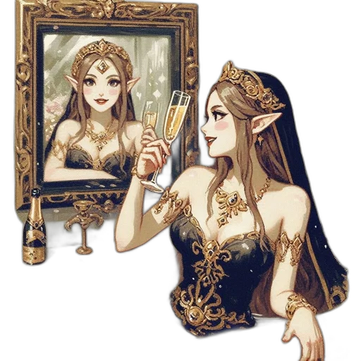 dress, crown, mask, jewelry transparent PNG cut-out