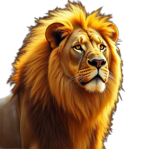 animal, crown, photorealistic, oil painting transparent PNG cut-out