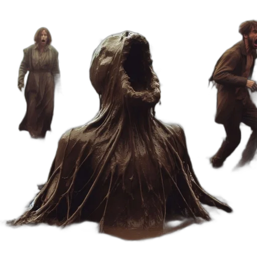 creature, mask, jacket, hair transparent PNG cut-out