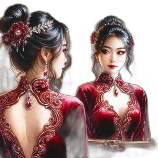 jewelry, dress, crown, face transparent PNG cut-out