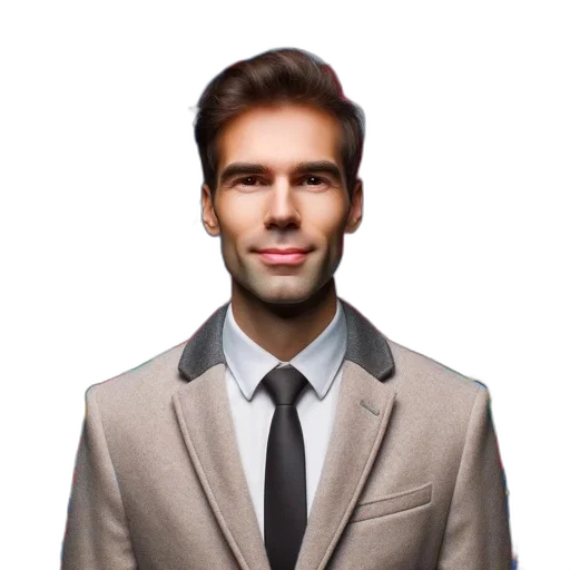 jacket, face, staff, robot transparent PNG cut-out