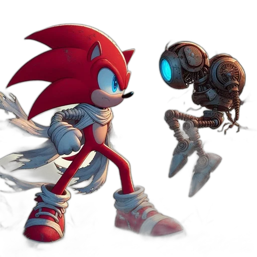 robot, creature, concept art, 3d render transparent PNG cut-out