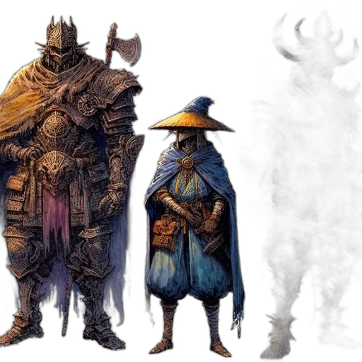 mask, staff, dragon, concept art transparent PNG cut-out