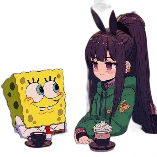 food, anime, cartoon, pixel art transparent PNG cut-out