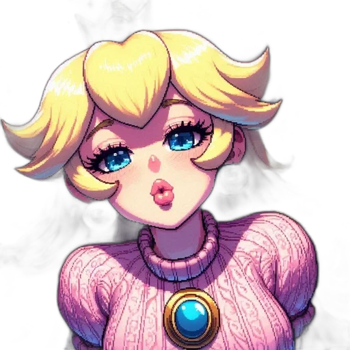 face, staff, dress, pixel art transparent PNG cut-out