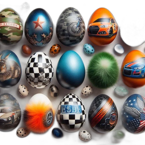 photorealistic, 3d render, easter, eggs transparent PNG cut-out