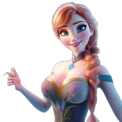 dress, 3d render, concept art, cartoon transparent PNG cut-out