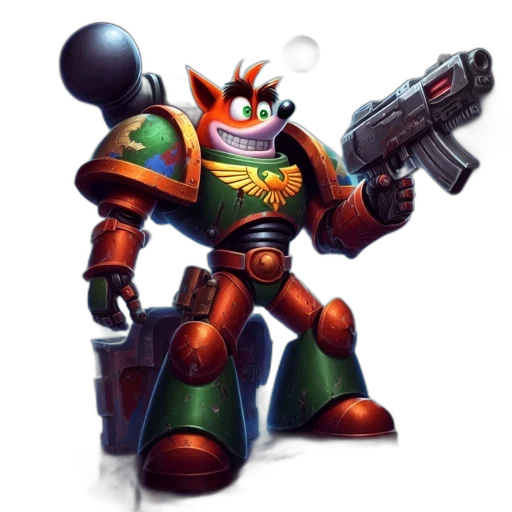 robot, weapon, staff, animal transparent PNG cut-out