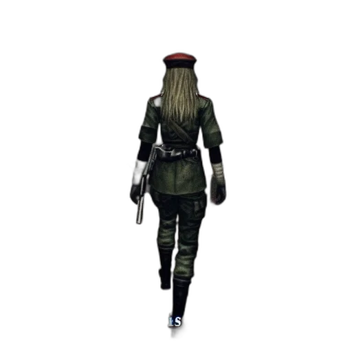 staff, jacket, hat, weapon transparent PNG cut-out