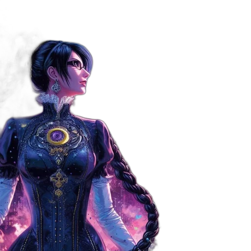 dress, concept art, fantasy art, cyberpunk transparent PNG cut-out