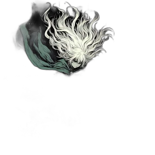 mask, dragon, hair, creature transparent PNG cut-out